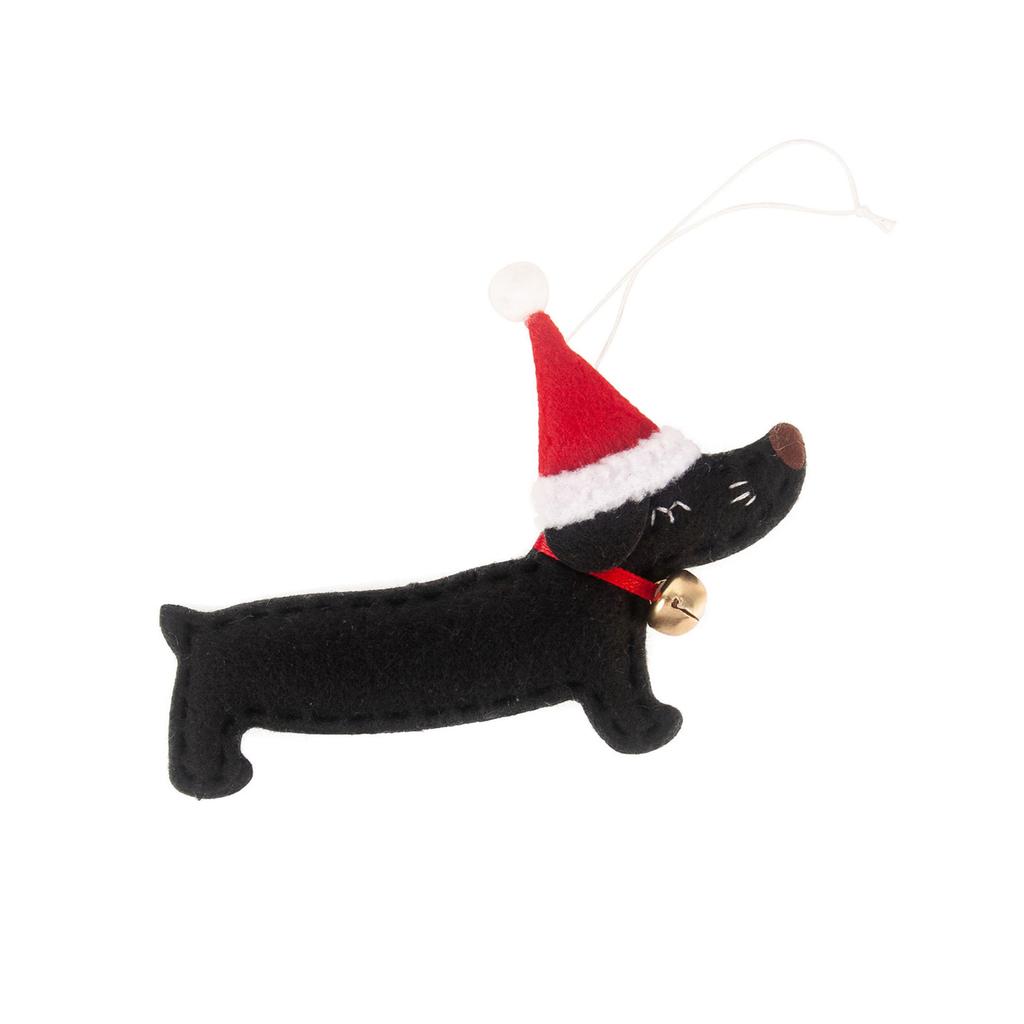 Festive Cartoon Dog Christmas Ornament for Kids Safe Holiday Home Decoration Lightweight Pet Friendly Hanging Accessory
