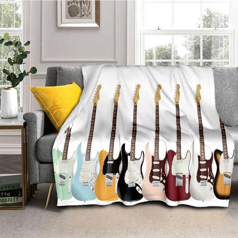 

29 Стиль Новый Fender Ретро Гитарные Инструменты Музыка Логотип Одеяло, Мягкое Одеяло для Дома Спальни Кровати Дивана Путешествий Пикника Покрывало 30x40in