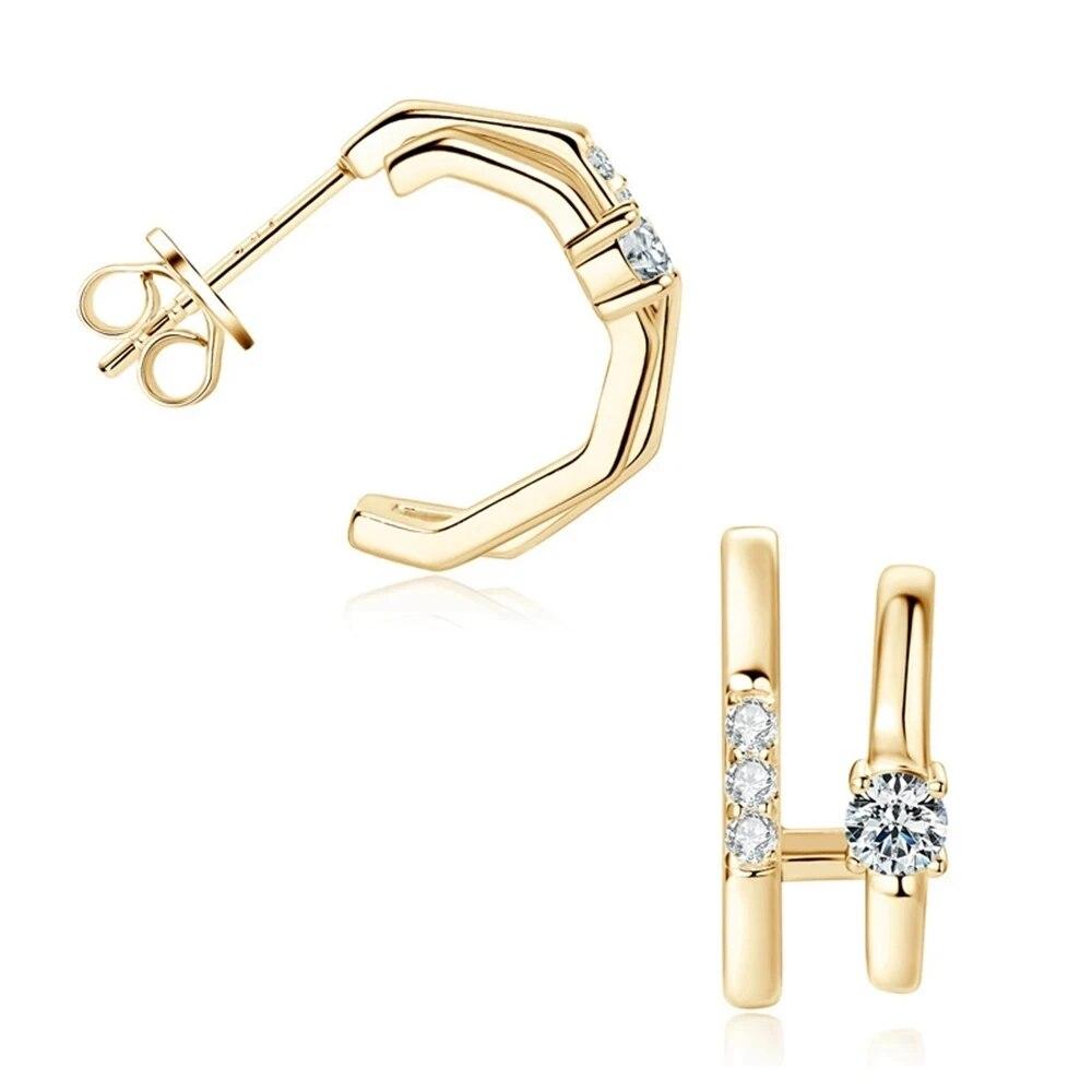 

D цвет стерлингового серебра 925 пробы VVS1 3EX настоящие муассанитовые бриллианты индивидуальные серьги-гвоздики для женщин ювелирные изделия