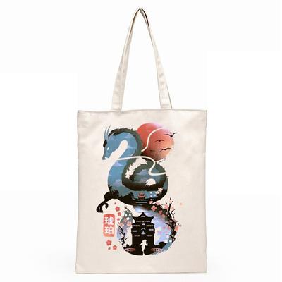 Yüzü Yok Adam Studio Ghibli Totoro Kadın Alışveriş Alışveriş Çantası Anime çantası Karikatür Tote çanta Eko Yeniden Kullanılabilir Çanta kadın Omuz çantası