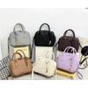 Borsa Mini Quadrata in Pelle Tessuta a Mano da Donna Morbida Vera Pelle di Mucca Tracolla a Spalla Grande Capacità Uso Quotidiano