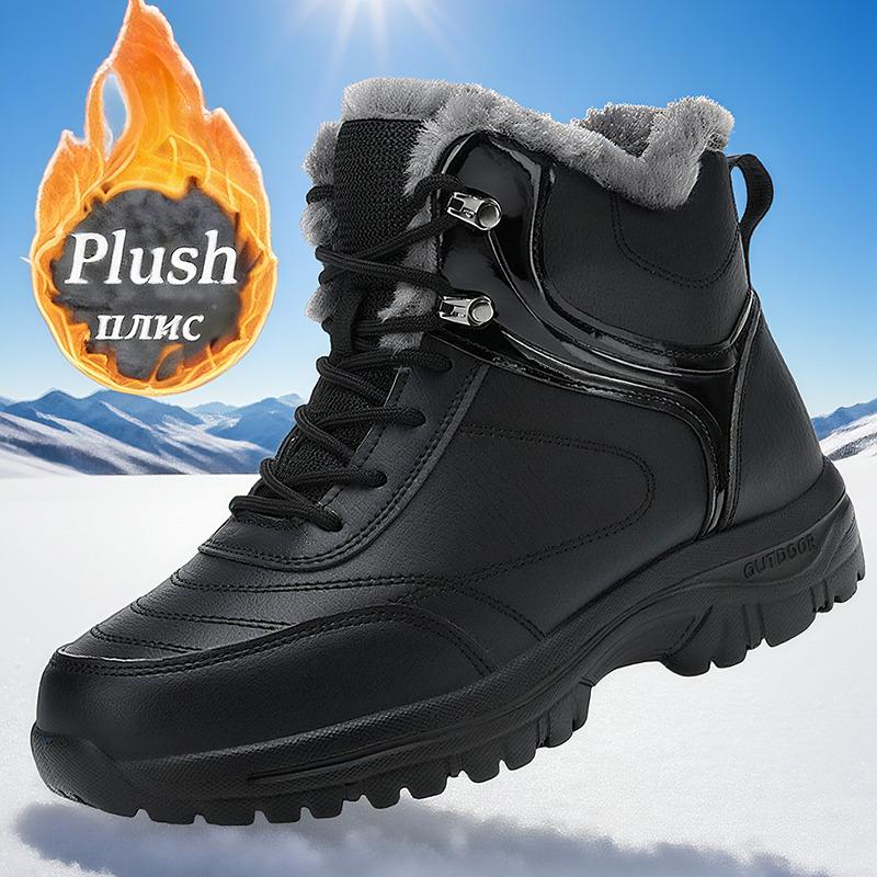 New Men's Winter Snow Boots Women Super Warm Ankle Boots Unisex Plush Sneakers Wearable Anti-slip Waterproof Male High Top Boots