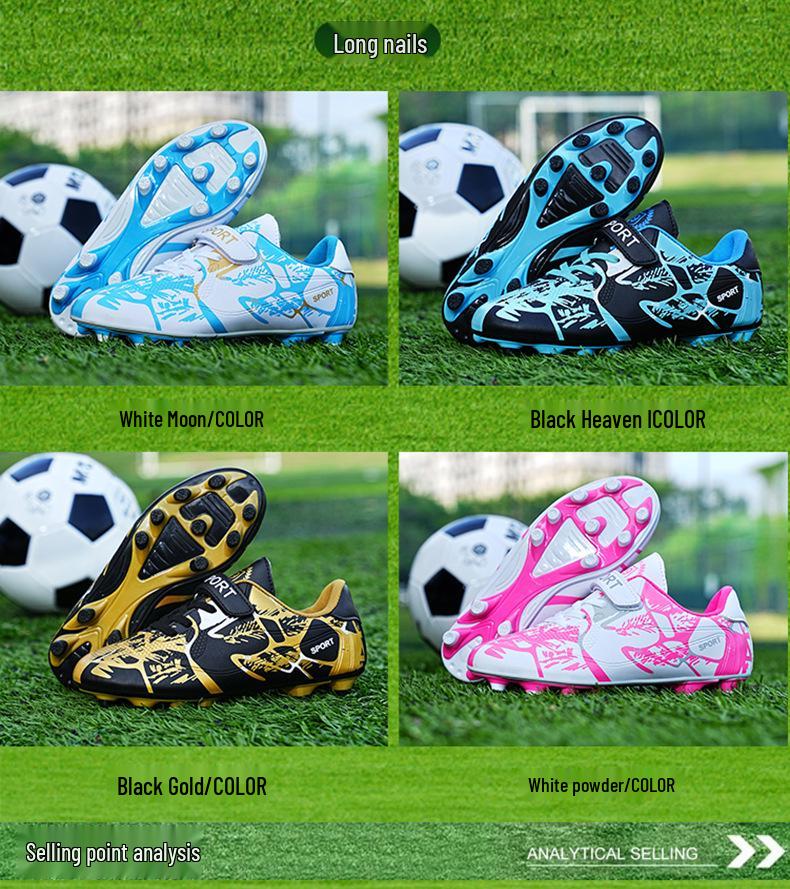 Scarpe da Calcio TF Borchiate per Uomo, Donna e Bambini - Scarpe da Calcio Pro per Erba Sintetica per Studenti delle Elementari