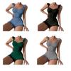 Women's Ribbed Pajamas Set Ruffle Trim Sleeveless Crop Top And Shorts 2 Piece Sleepwear Summer Casual Lounge Matching Set