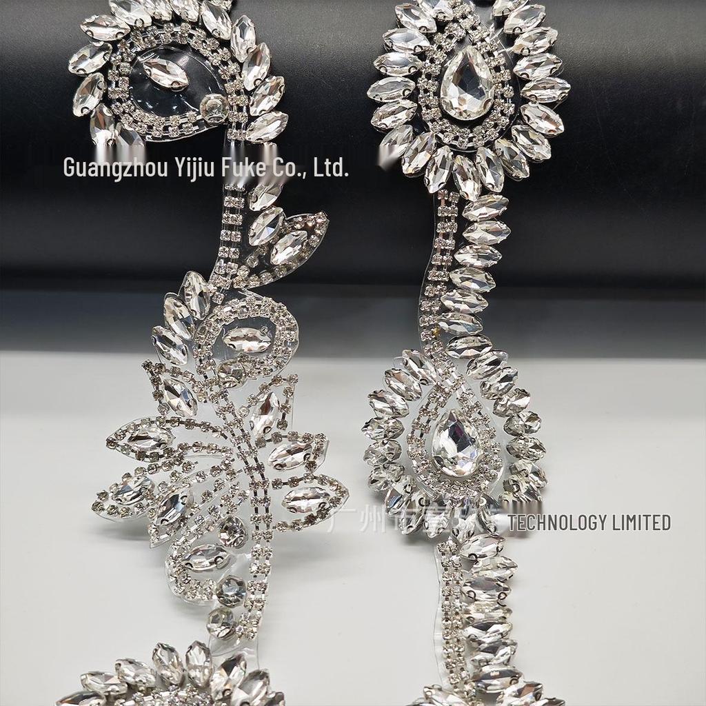 Strass-Heißkleber-Kette für DIY-Schuhe, Taschen, Gürtel, Halsbänder, Kleidung & Schmuckzubehör