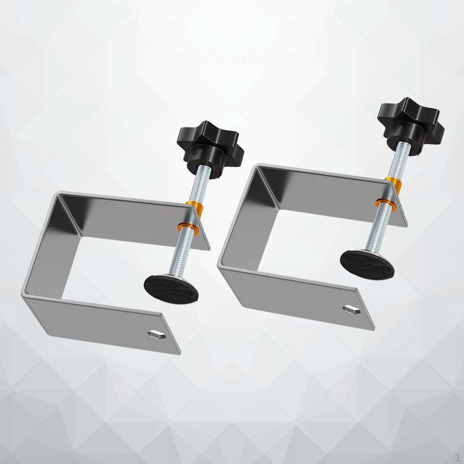 

2 Pieces Stainless Drawer Front Clamps Woodworking Fast Fixing Clip Easy for