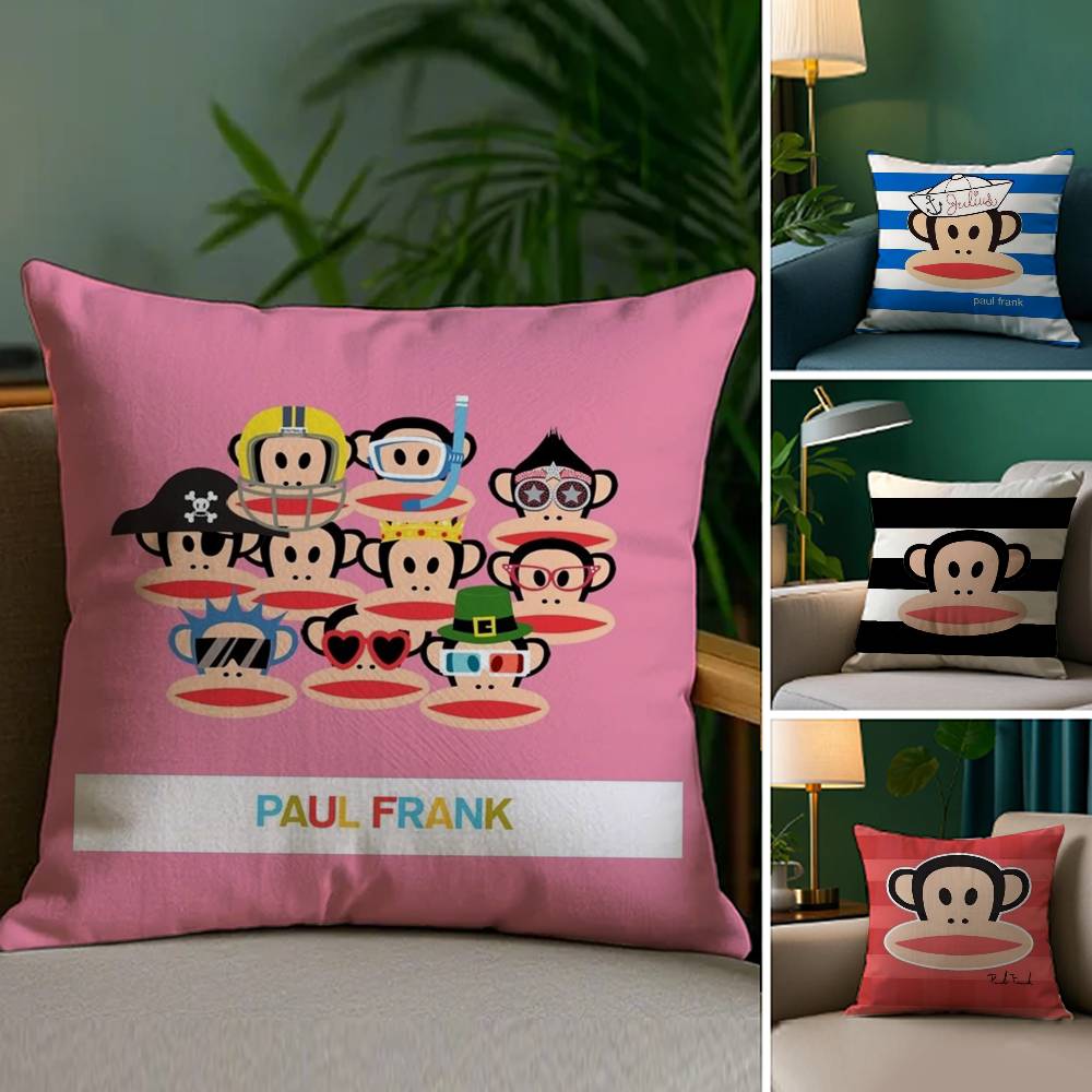 Cute PPaul FFrank Brand Pillow Case Plush Fabric Soft Double Sided Print Sofa Cushion Cover Throw Pillow Covers