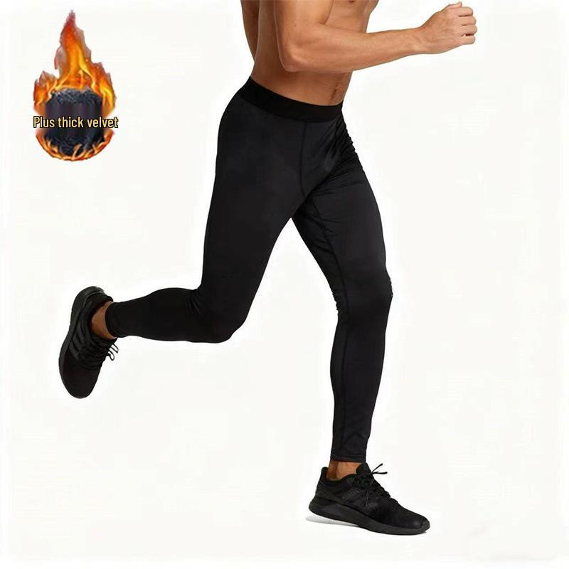 Herren Schwarz Cropped Trainingshose mit schnelltrocknendem Fleece-Futter