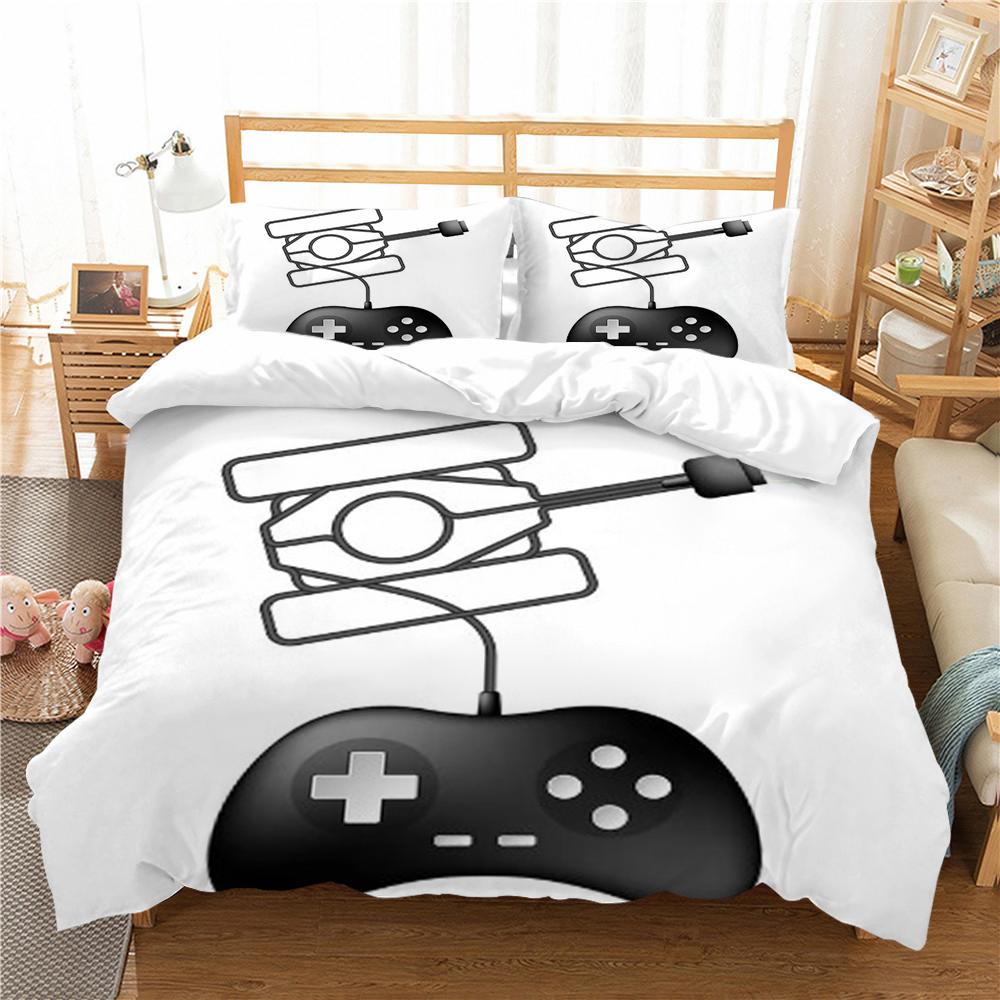 Strona główna pościel 3D Gamepad drukuj zestaw pościeli z mikrofibry pocieszyciel poszwa na kołdrę pościel poszwy na kołdry jeden rozmiar