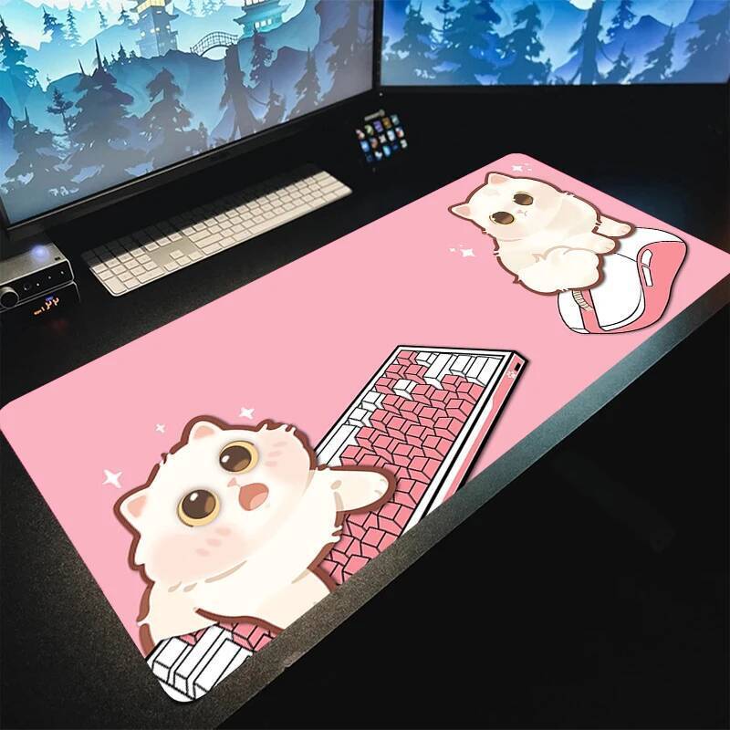 Large Mousepad Locking Edge Gamer Mousepads Keyboard Mat xcm Desk Rug Cute Cat Pc HD Desk Mats Company Mouse Pad For Gift