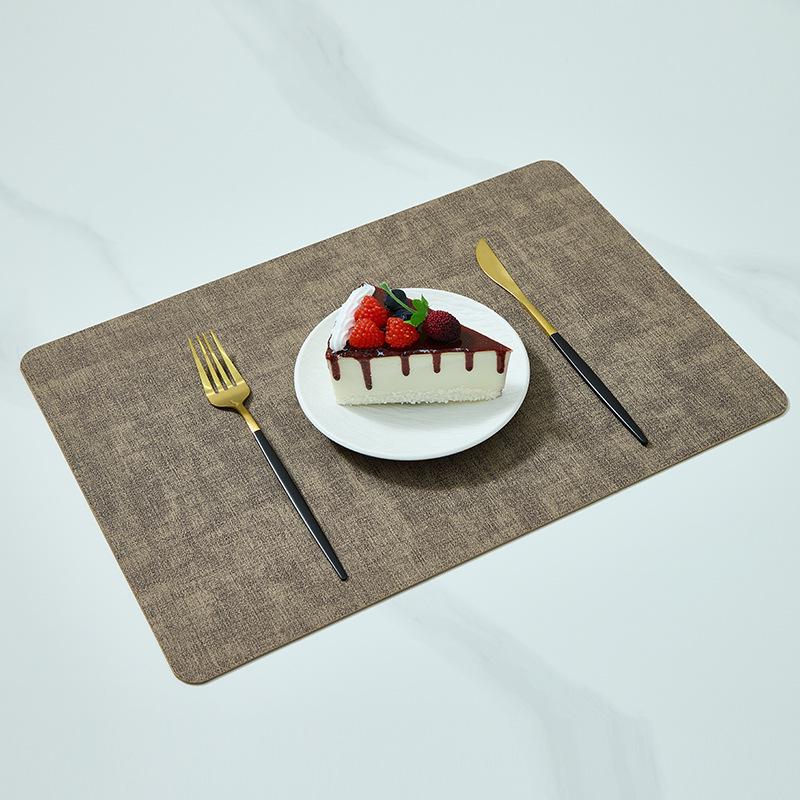 Tappetino da Tavola Bicolore Stile Nordico in Ecopelle – Isolamento Termico e Impermeabile, Quadrato, Disponibile
