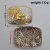 Zinklegierung Western Cowboy Glatte Schnalle Freizeit Pferde Gürtelschnalle Retro Tang Grasblume Gürtelschnalle Für Männer Und Frauen