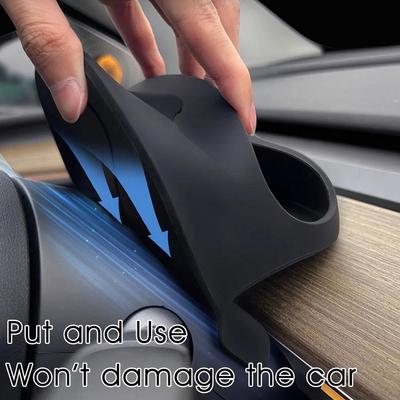 Herval For Tesla Y Cell Phone Holder Silicone Glasses Steering Support Stand Wheel Sili X5N6