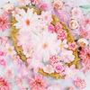 Pink Artificial Flowers Head For Wedding Home Room Decor DIY Fake Flowers For Decoration Birthday Party Craft Wreath Decoration
