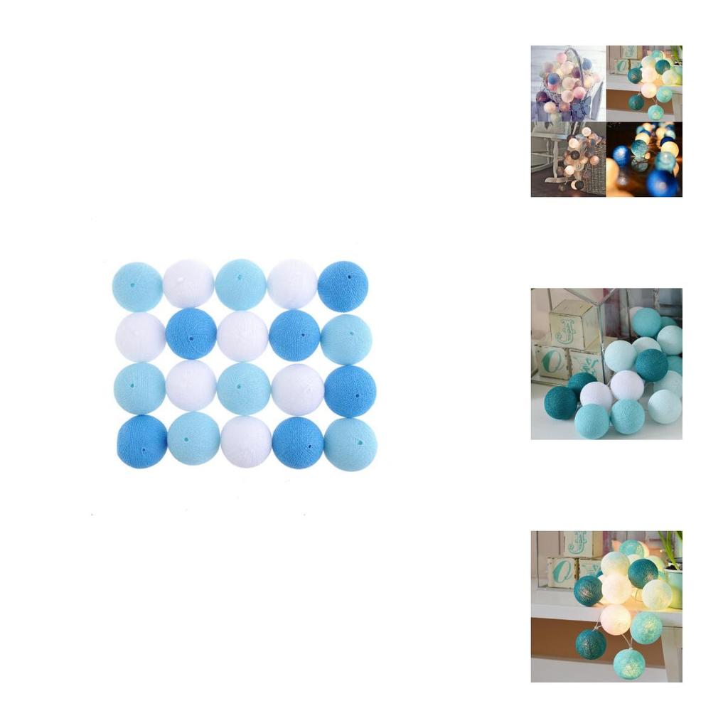 Enchanting 20 Led Colorful Cotton Ball String Lights For Parties And Celebrations