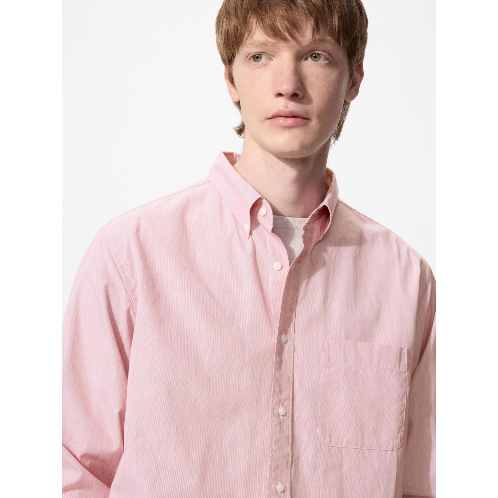 

Uniqlo Блузка из поплина Длинный рукав Тонкая полоска 13 RED/UNISEX 4XL