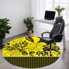 1pc Yellow Leaves Pattern Chair Carpet for Office - Durable, Ideal for Chair Mats, Stylish & Functional Decorative Rug Yy260203057