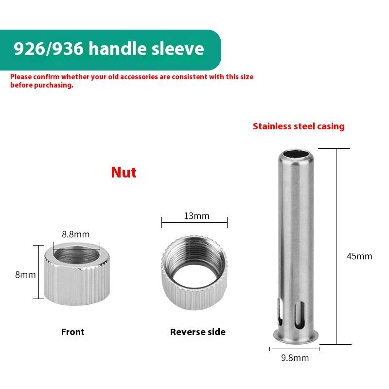

1 Комплект 927 Наконечник паяльника Канюля Ручка Головка Адаптер Гнездо Корпус Насадка Рукав Паяльная станция Сварочные аксессуары 936 926