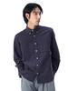 Beams Heart Men's Sashiko Long Sleeve Shirt, Navy, Size S