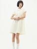 Es Mier Pleated Dress (Ivory)