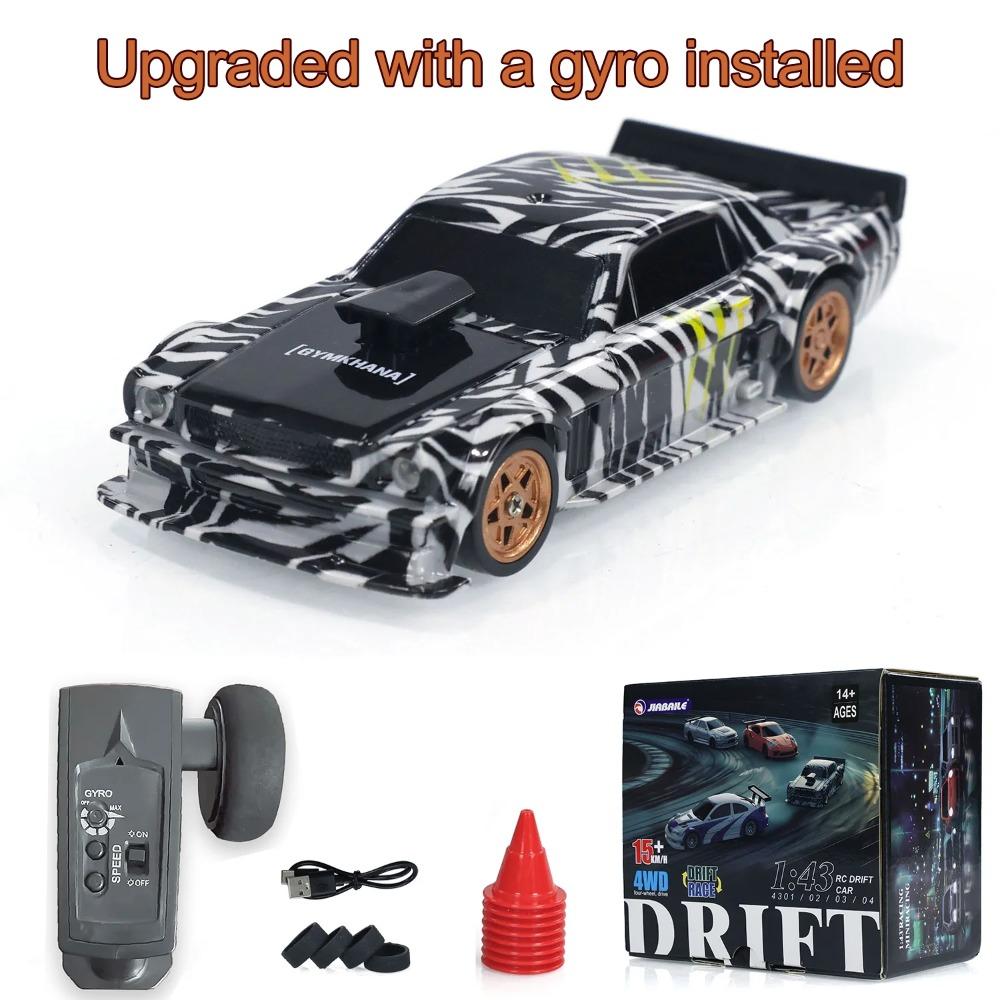 Vylepšené Gyro Mini Hračky 4WD 1/43 RC Rychlé Auto RTR 2.4G Rádiové Ovládání Závodní Driftovací Auto Pohon Všech Kol Vysokorychlostní Model Dárky