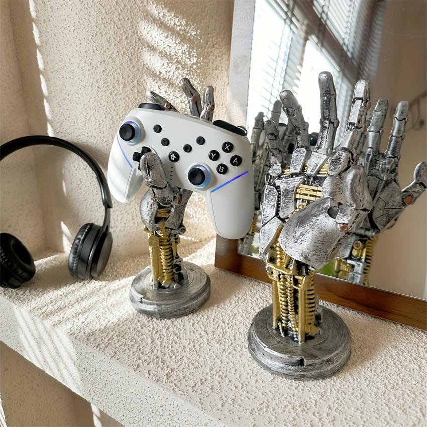 Cyberpunk Robotic Hand Ornament Gamepad Holder Ring String Desktop Holder Photo Prop Home Decoration 1pc