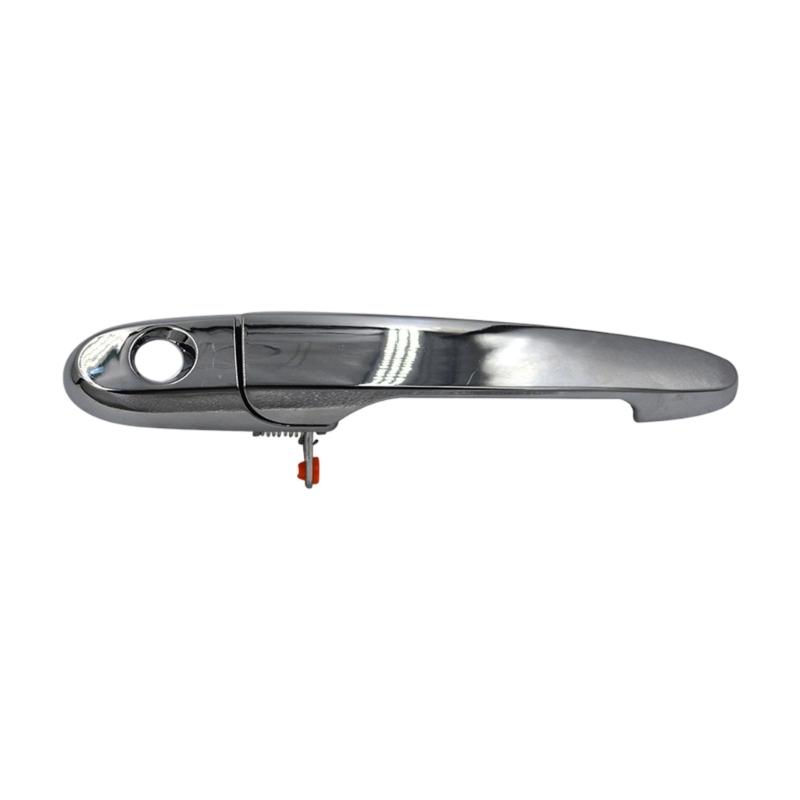 31BC Silver Tone Outer Door Pull Handle with Lock Opening for Car Repair 15773795FL