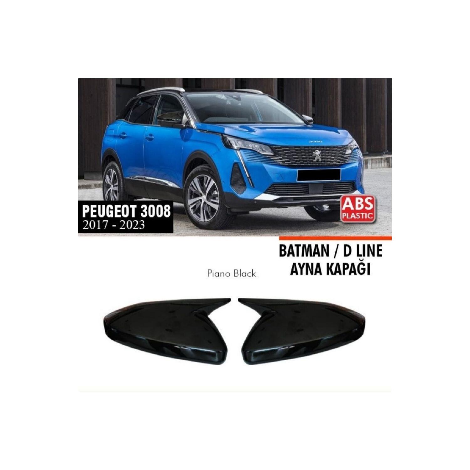 

Для Peugeot 3008 Batman Bat Mirror Cover Piano Black між 2017-2023