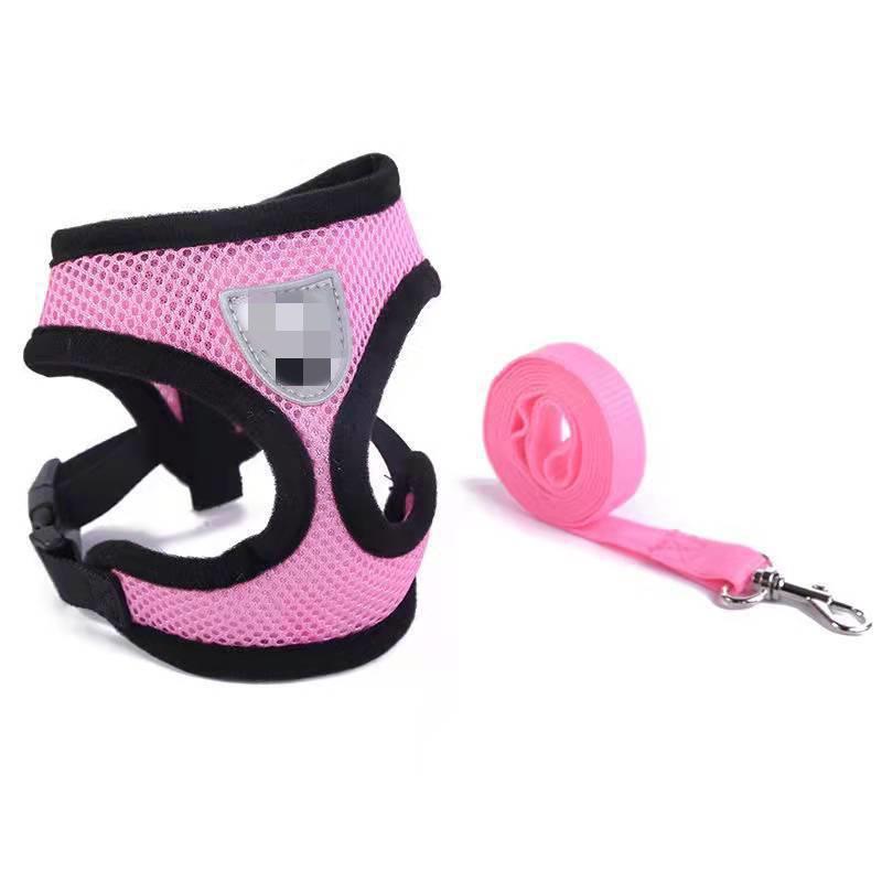 Breathable Anti-Escape Mesh Dog Harness with Adjustable Vest-Style Leash