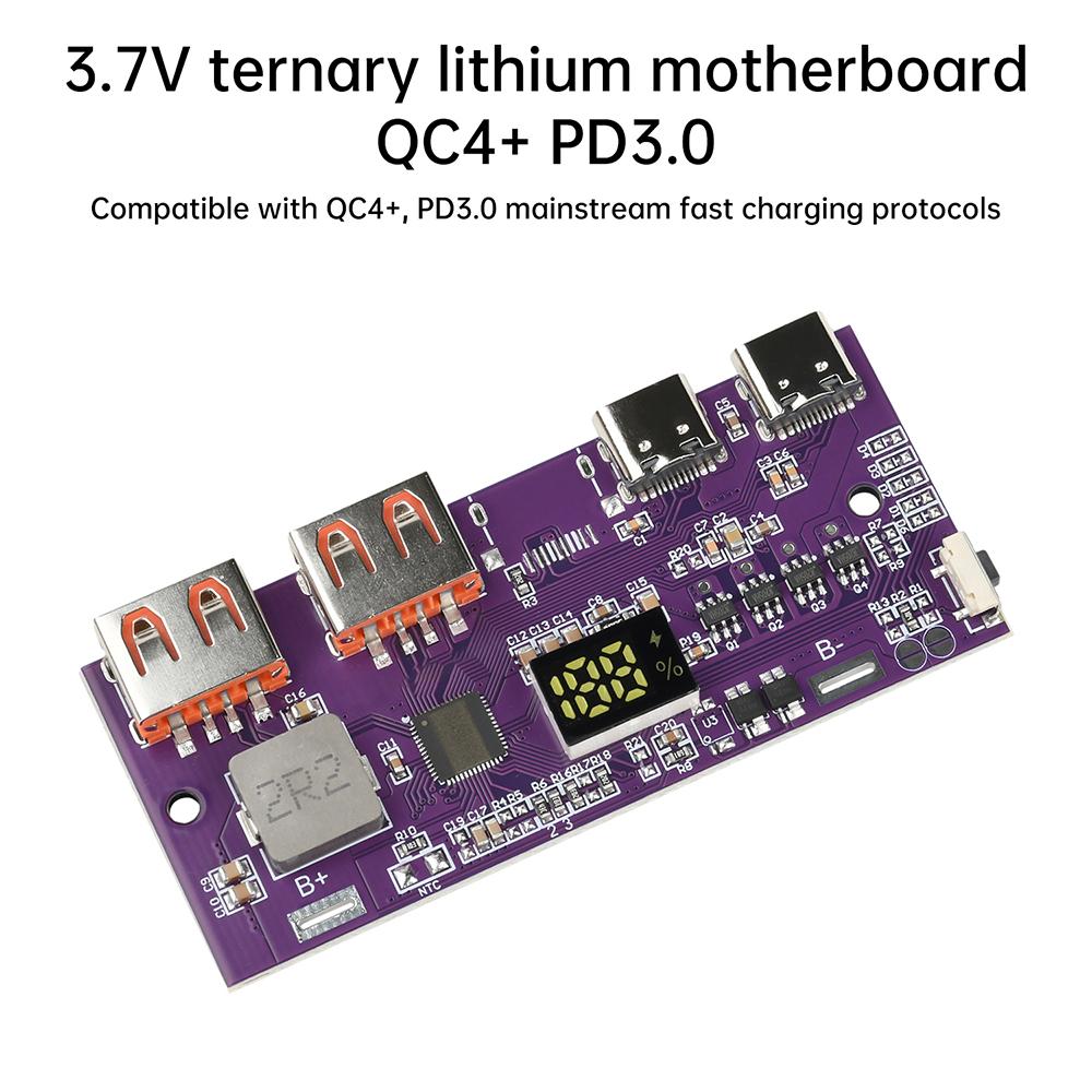 22.5W Charging Treasure Motherboard Fast Charging Mobile Power Module DIY 3.7V Lithium Ternary Motherboard QC4+ PD3.0