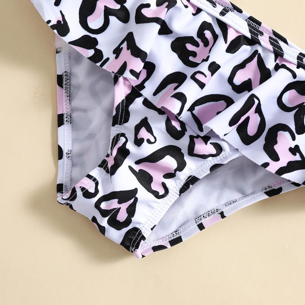 2022 Heart Print Girls' 2-Piece Swimsuit for Beach & Hot Springs