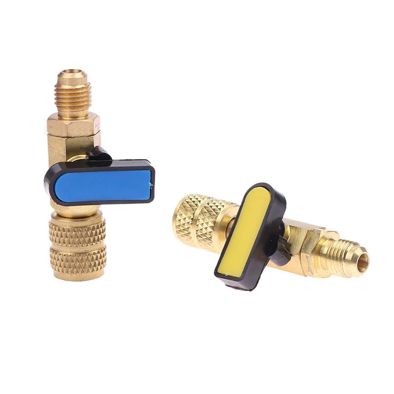 Klimatizační chladivo kulový ventil 1/4" Sae přímý uzavírací ventil pro R134A R410A R22 R12 plnicí hadice Ac chladivo