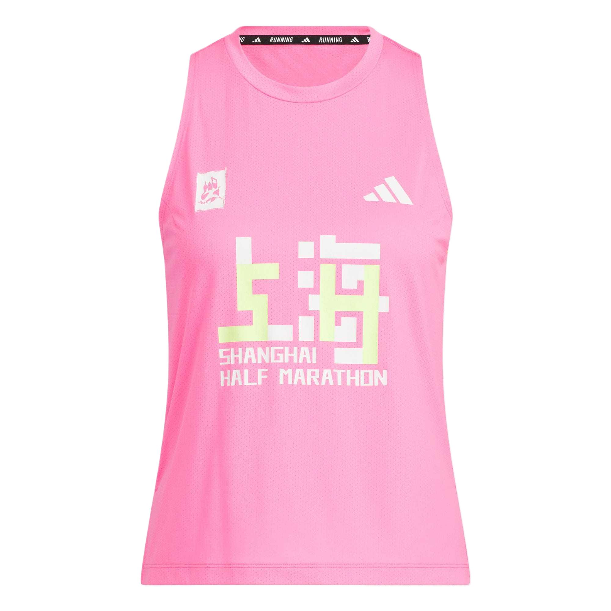 

Adidas Marathon Shanghai Half Marathon Tank Top Comfortable Casual Simple Versatile Solid Color Letter Sports Vest Women tops Bright-Pink KB9099 XL