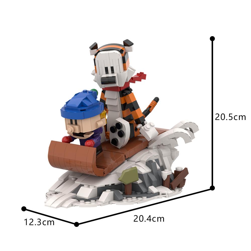 Moc Calvined and Hobbes Building Blocks Classic Comic Book Figure DIY Model Bricks Children Educational Toys Collect Gifts