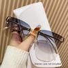 Frameless Square Sunglasses Fashion Trend Cutting Edge Large Frame Sunglasses Women's Letters F Street S Sunglasses 98