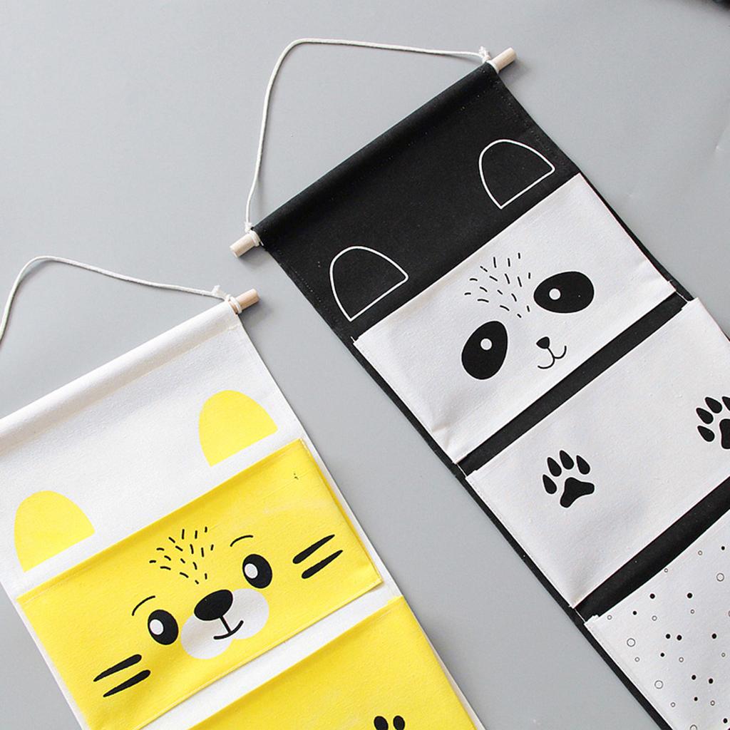 Geantă pentru agățat pe perete, cu 3 buzunare, geantă pentru baie pentru copii, pliabilă cu 3 buzunare