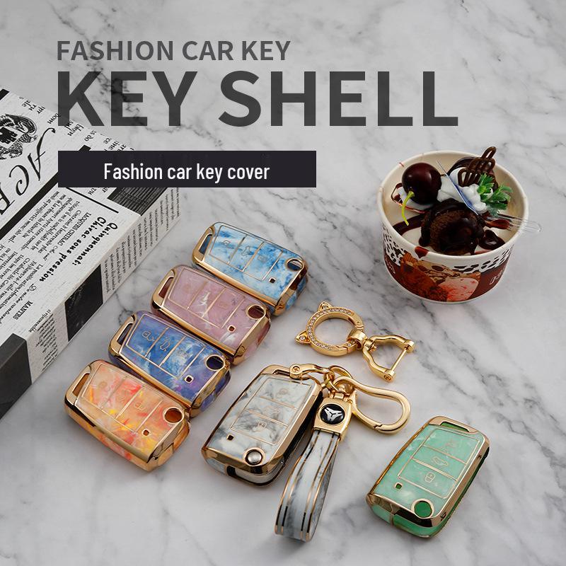 Volkswagen Schlüsselhülle für Tayron X, T-Roc, Bora, Sagitar, Golf 7, New Magotan B8CC, Passat