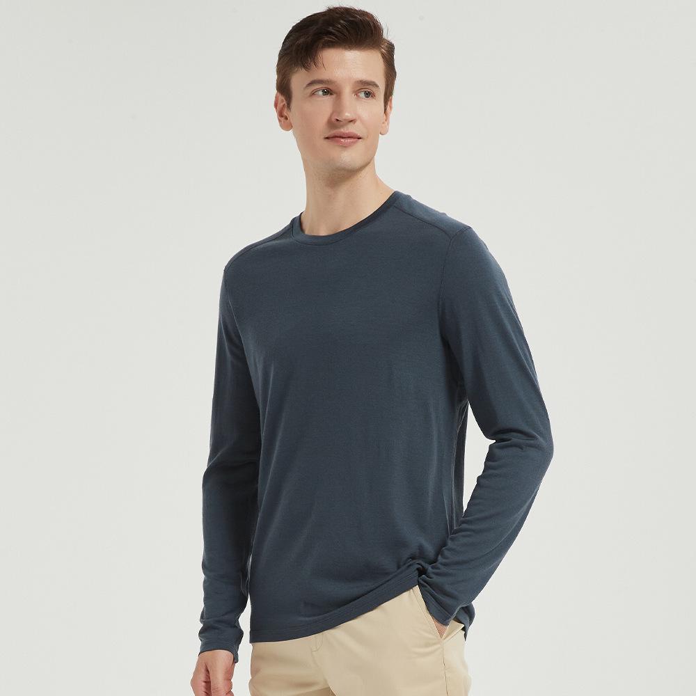 

Мужской термотоп из мериносовой шерсти для походов с быстрым высыханием - Плотный с длинным рукавом, 300 г X-Large