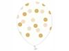 Gold Polka Dot Balloons, Crystal Clear, 30 Cm, 1 Pc.