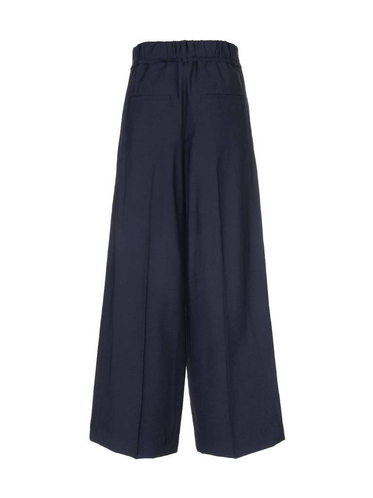 PADO SEOUL String Double-Pleat Wide Pants Deep Navy