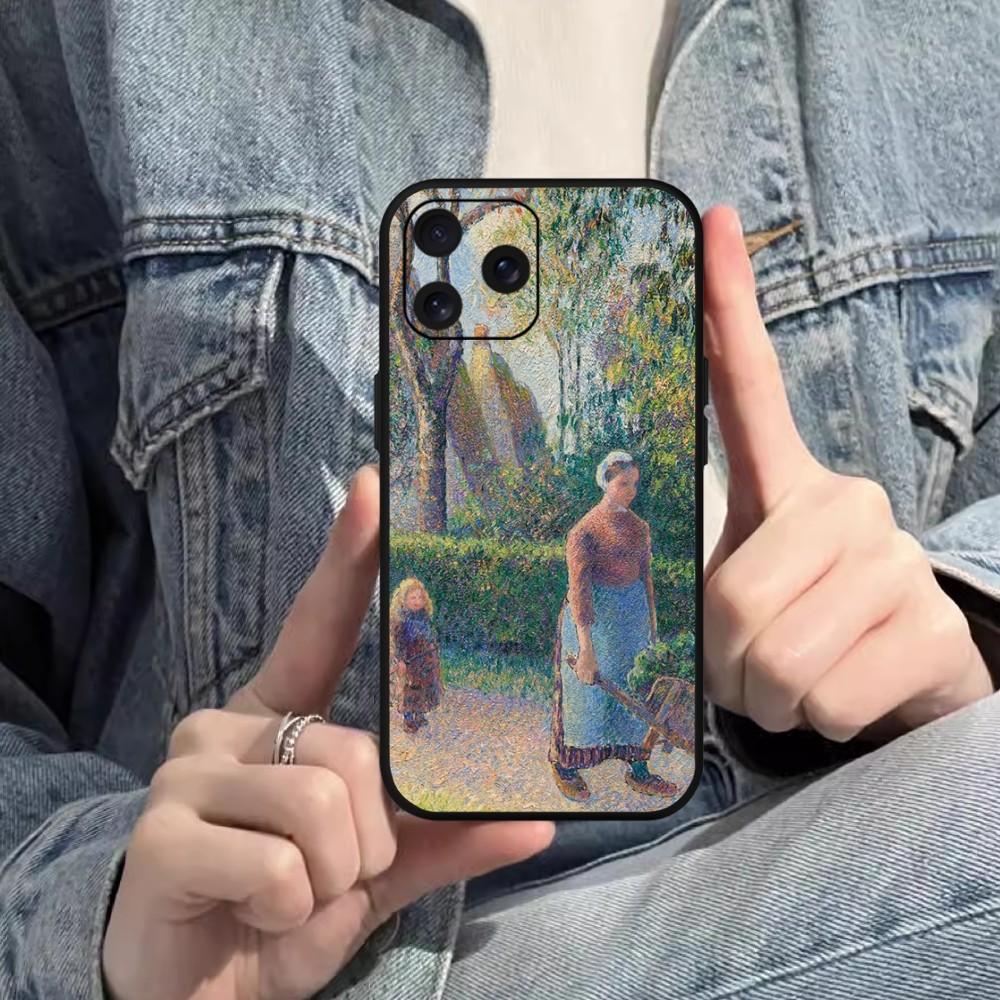 Camille Pissarro Painting Phone Case For Samsung S20 S21 S22 S23 S24 Note 20 4G 5G Plus Ultra Black Soft Shell