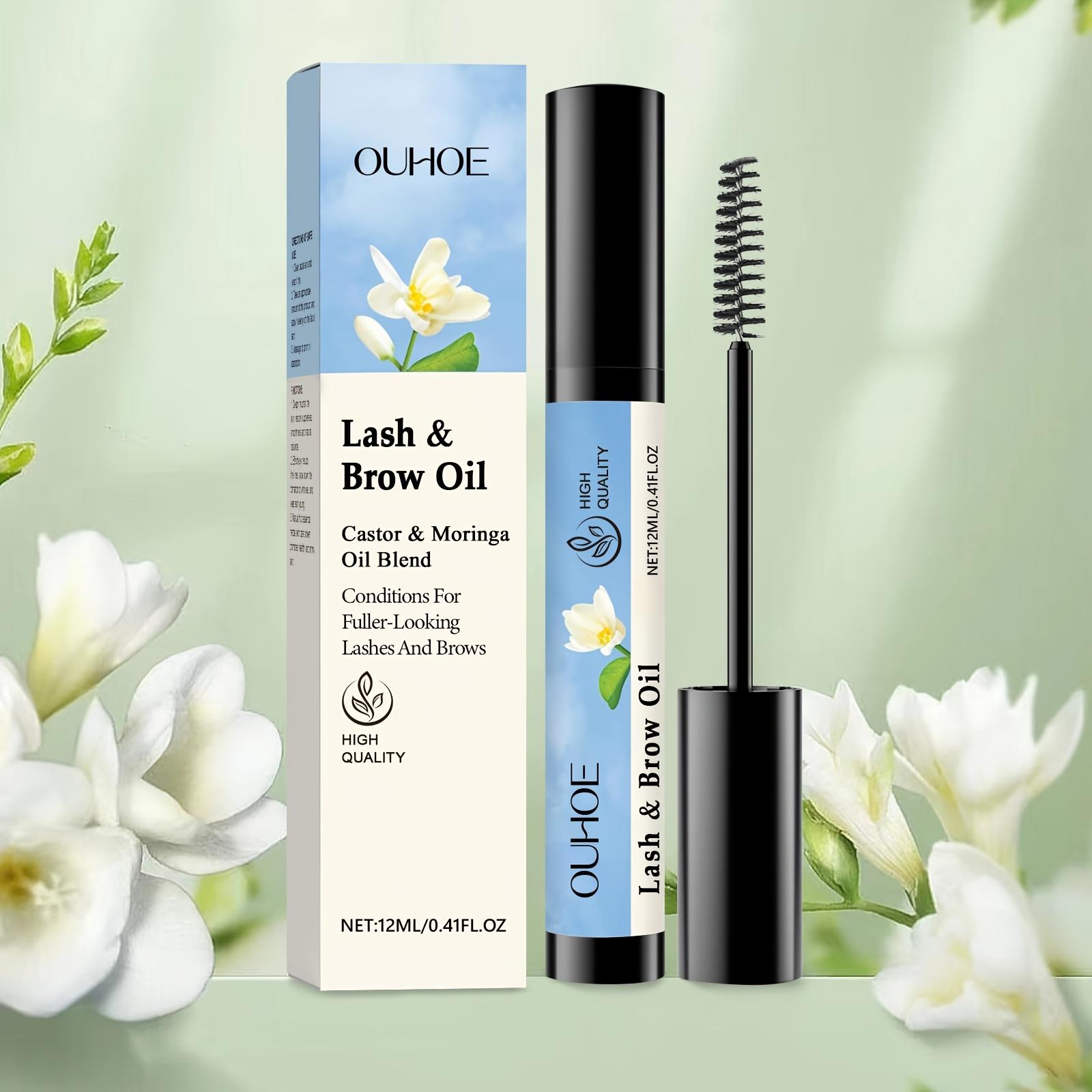 

OUHOE Vitamin E Lash & Brow Oil Eyebrow Care Natural Makeup, Black and Beautiful, Curly and Not Easy To Faint Mascara 12ml