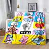 2026 Nuova Collezione Cartoni Animati Anime BT21 Adorabile Coperta Ultra Morbida per Bambini Coperta da Divano Perfetta per Viaggi Divani Picnic