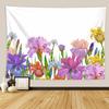 Moon Phase Wildflower Tapestry Wall Hanging Bohemian Plant Bedroom Living Room Home Decor Polyester Fabric
