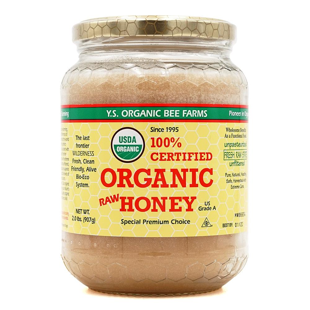100% Certified Organic Raw Honey, 2 Lb