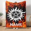 Warner (17) Customize Text Blanket Cozy Personalized Blanket Soft Warm Cozy Versatile for Living Room Office Couch Seaside Ideal for All Seasons