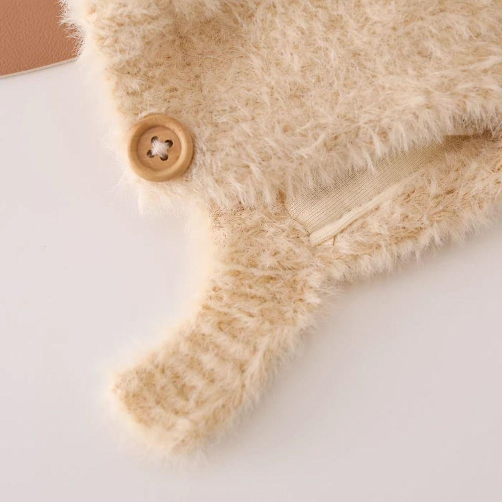 Warm Baby Winter Hat Ear Protection Baby Bonnet Cartoon Pom Pom Hat  Winter Wear