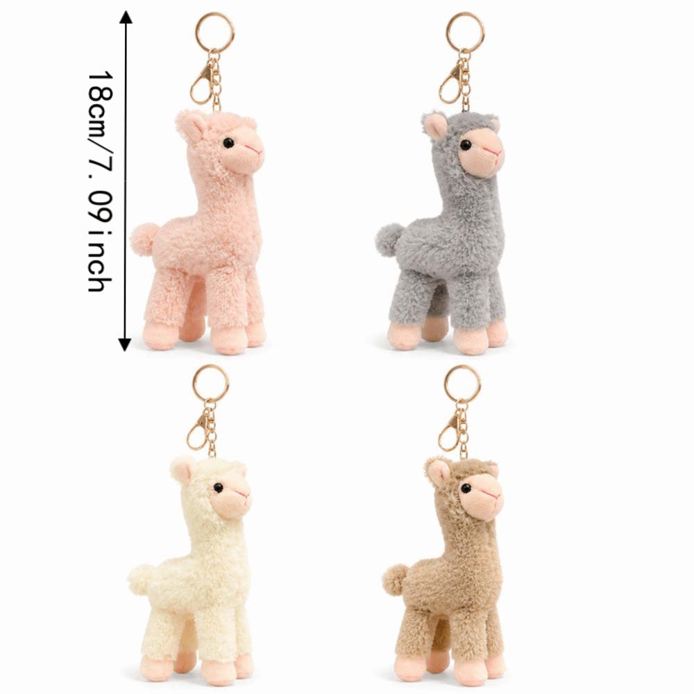 Cute Alpaca Bag Charm Mini Alpaca Plush Pendant New Alpaca Plush Keychain for Women
