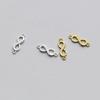 New Fashion 925 Sterling Silver Gold Plated 8-Shaped Number Zircon Charms for Jewelry Making Connector