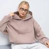 Women's Casual Solid Color Hooded Sweatshirt, European Style, Fitted Waist, Long Sleeves, Short Length, Pullover Style.